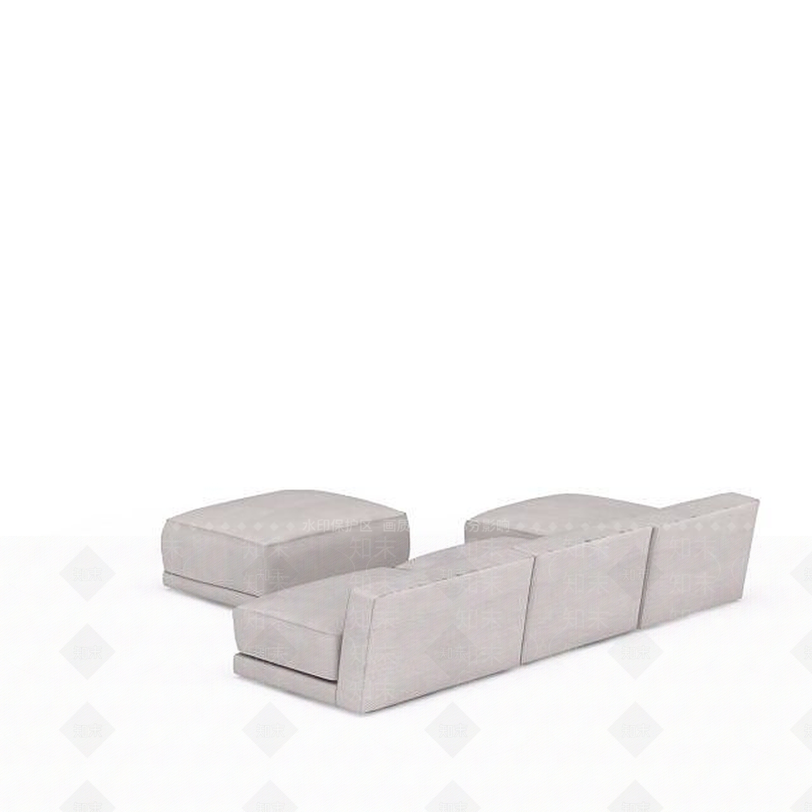 现代双人沙发3D模型下载【ID:1192829060】