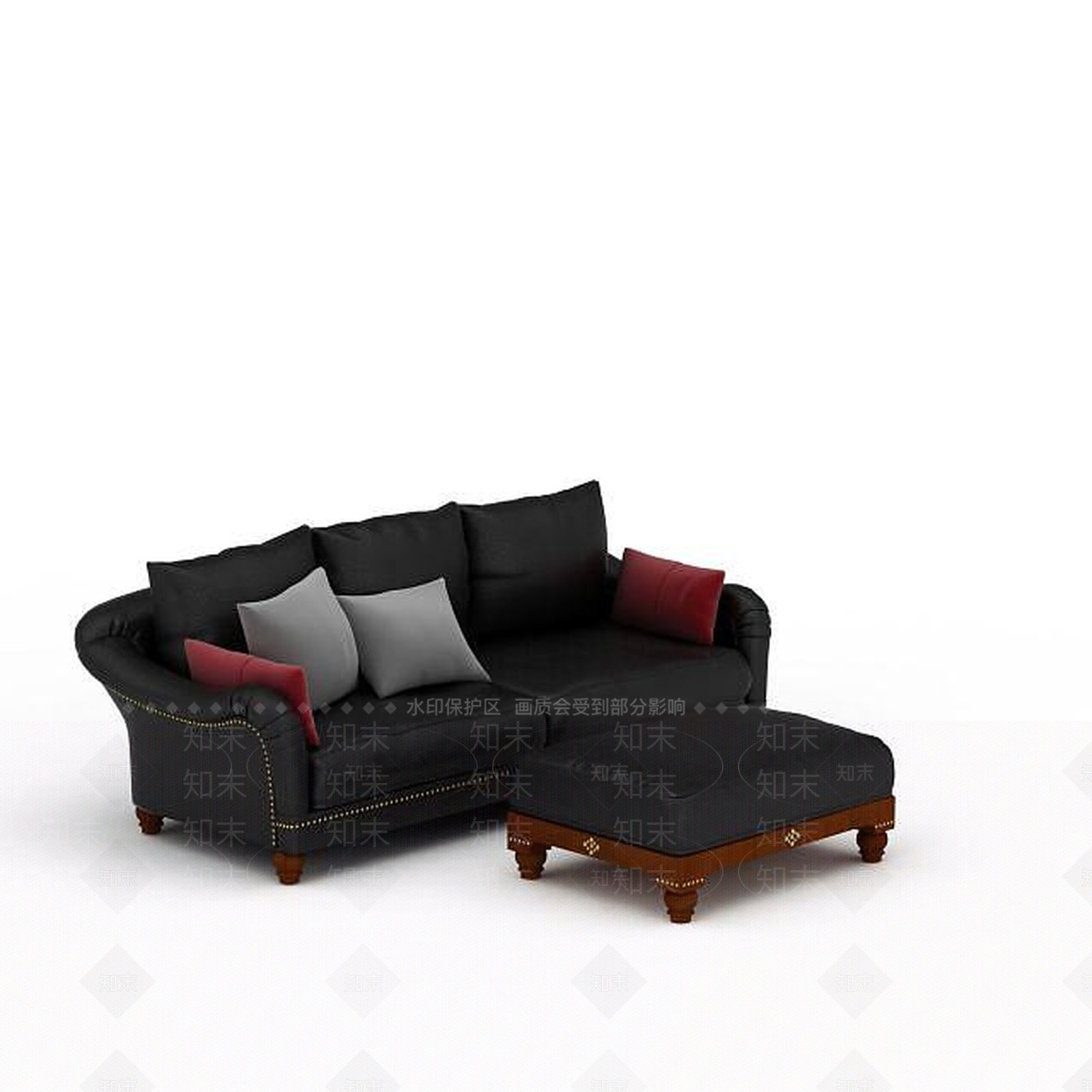 现代双人沙发3D模型下载【ID:1192829072】