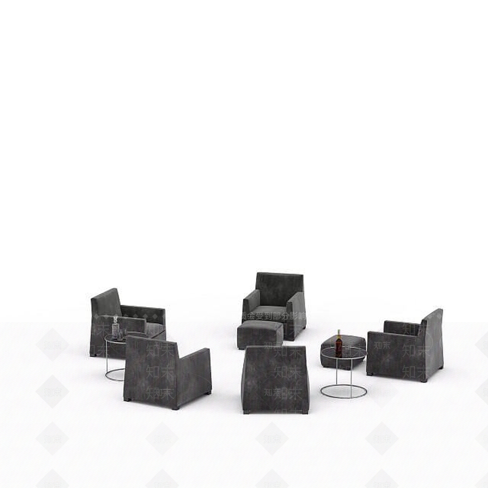现代双人沙发3D模型下载【ID:1192829015】