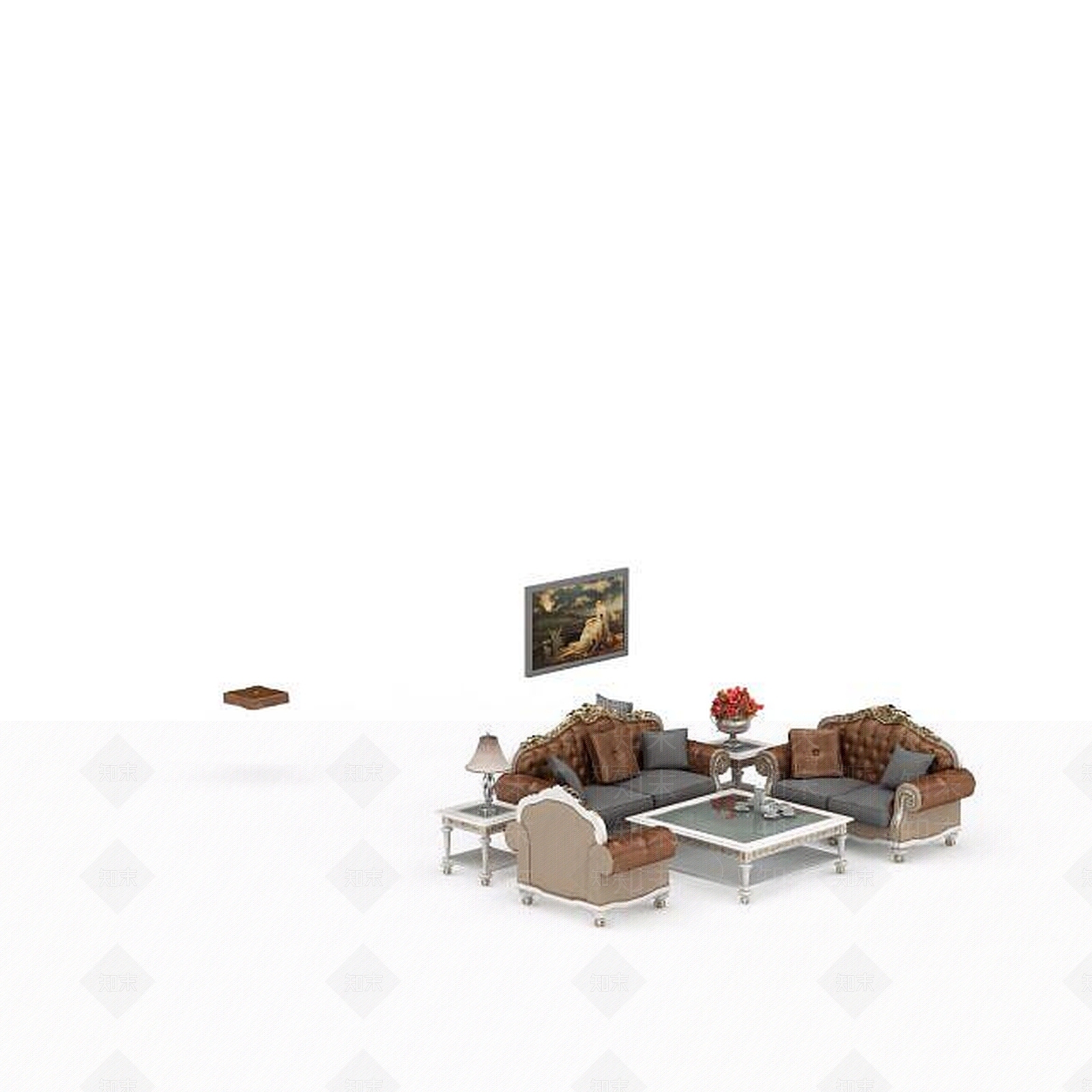 现代双人沙发3D模型下载【ID:1192829239】