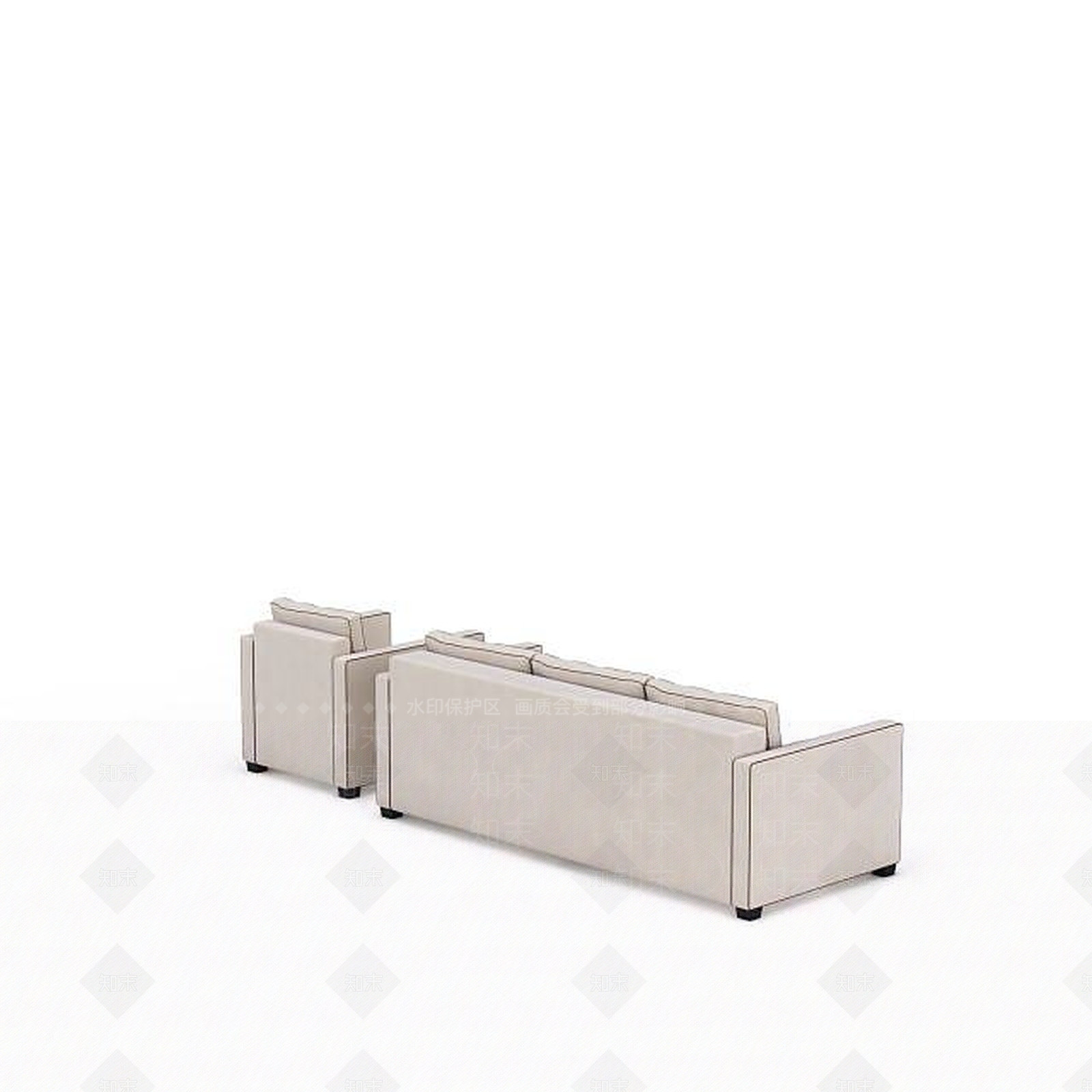 现代双人沙发3D模型下载【ID:1192831309】