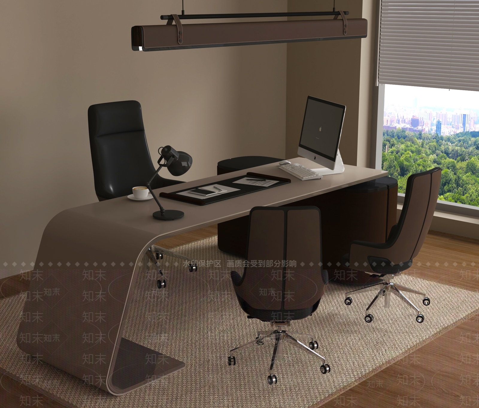 办公桌椅3D模型下载【ID:1192832163】