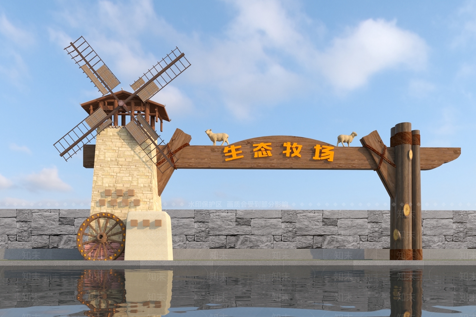 现代其他景观小品3D模型下载【ID:1192832628】