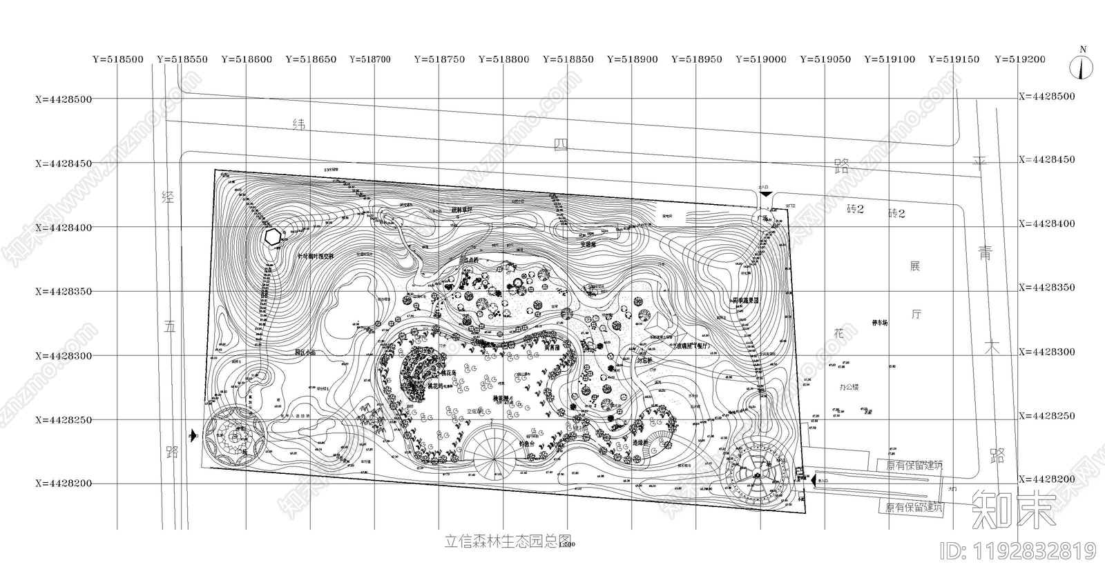 景观平面图cad施工图下载【ID:1192832819】