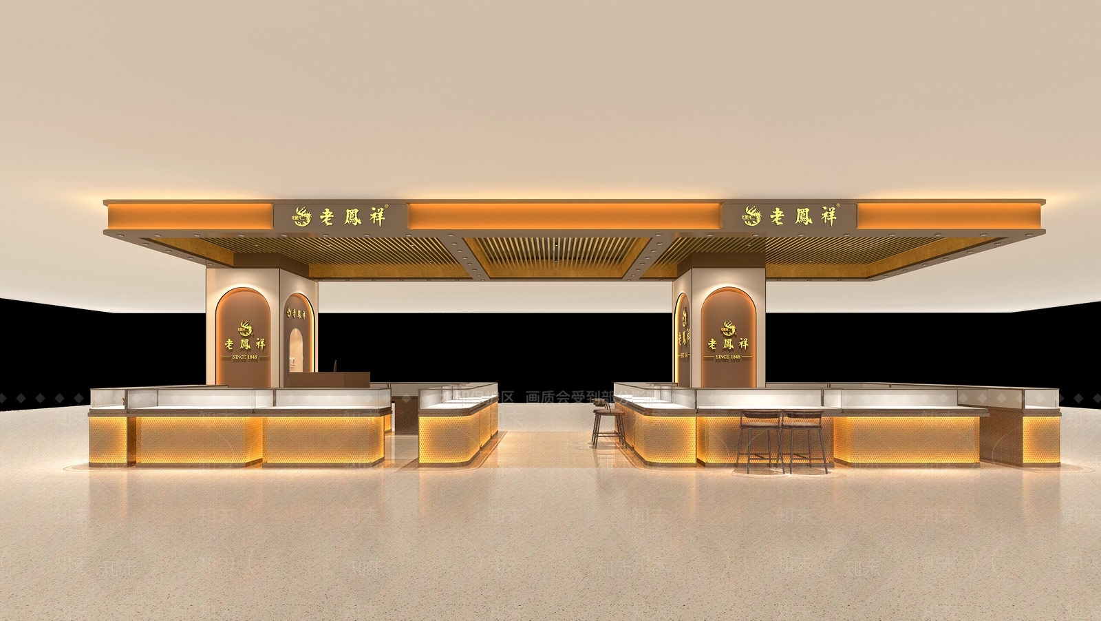 中式轻奢珠宝店3D模型下载【ID:1192834425】