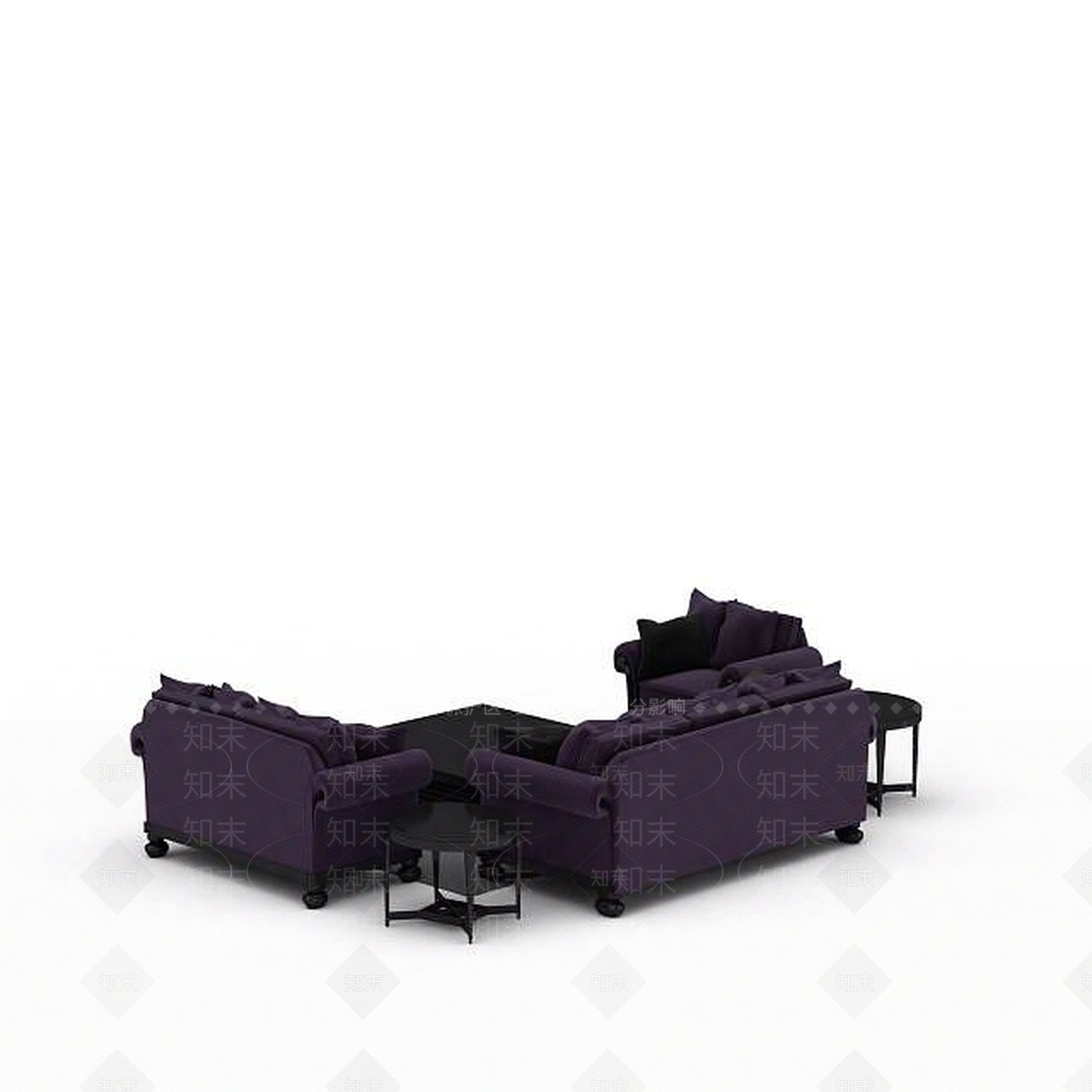 现代双人沙发3D模型下载【ID:1199207948】