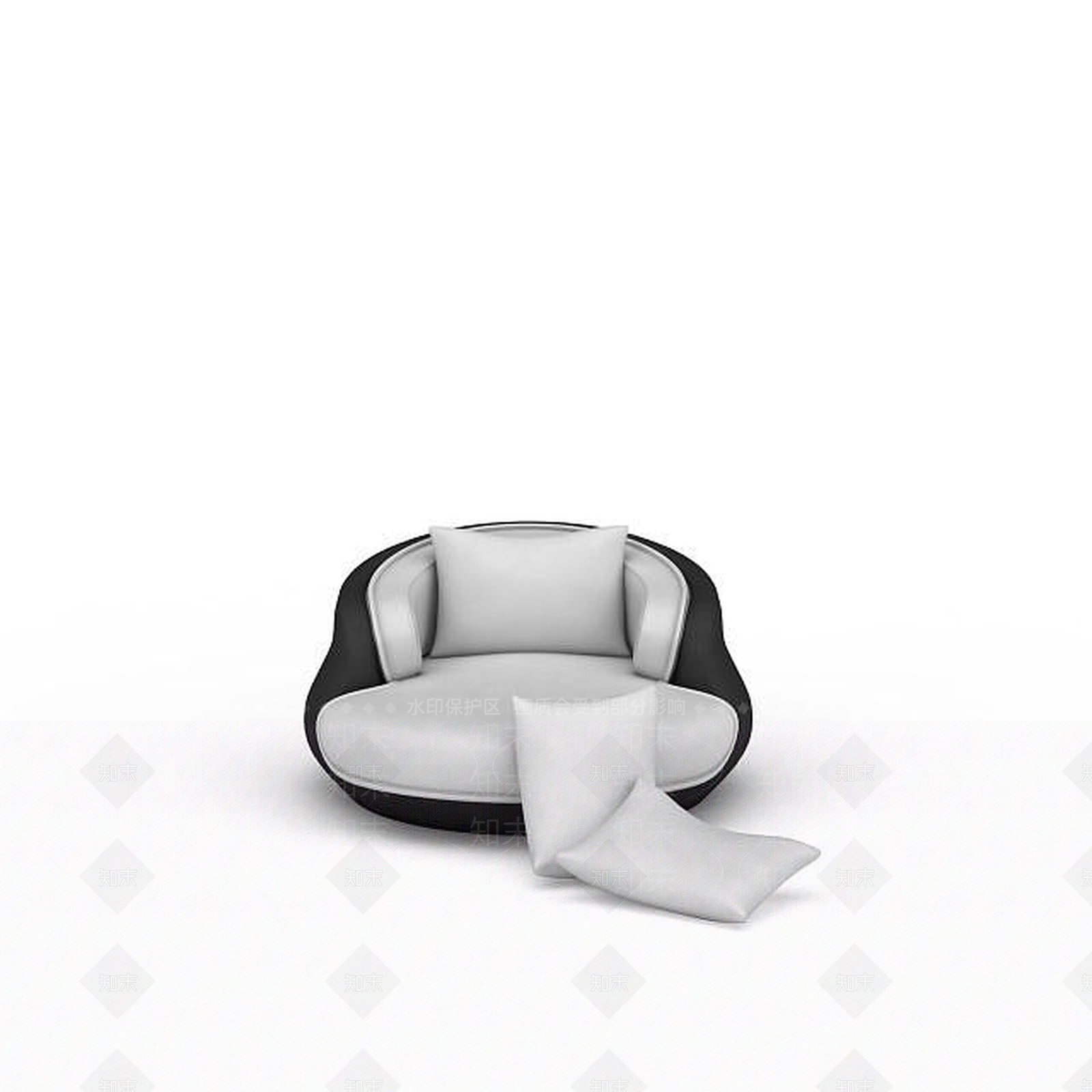 现代双人沙发3D模型下载【ID:1199199385】