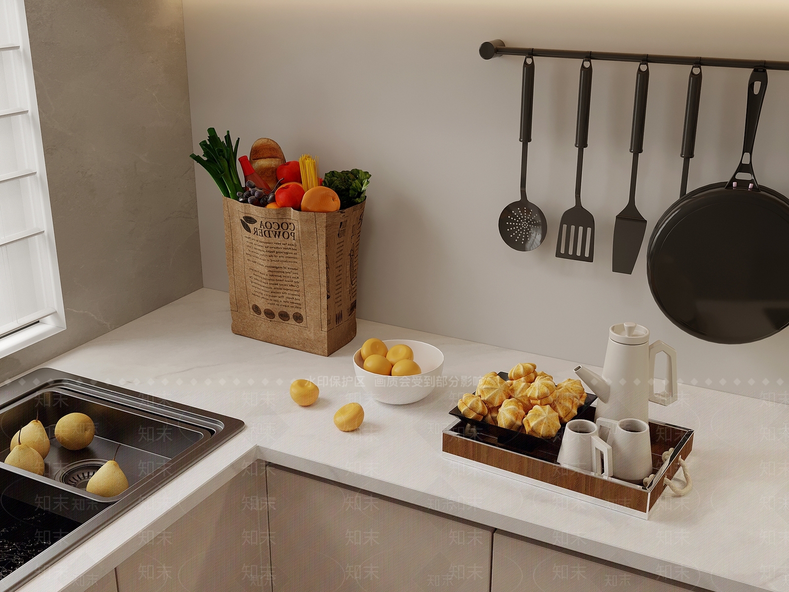 厨房用品3D模型下载【ID:1192834667】