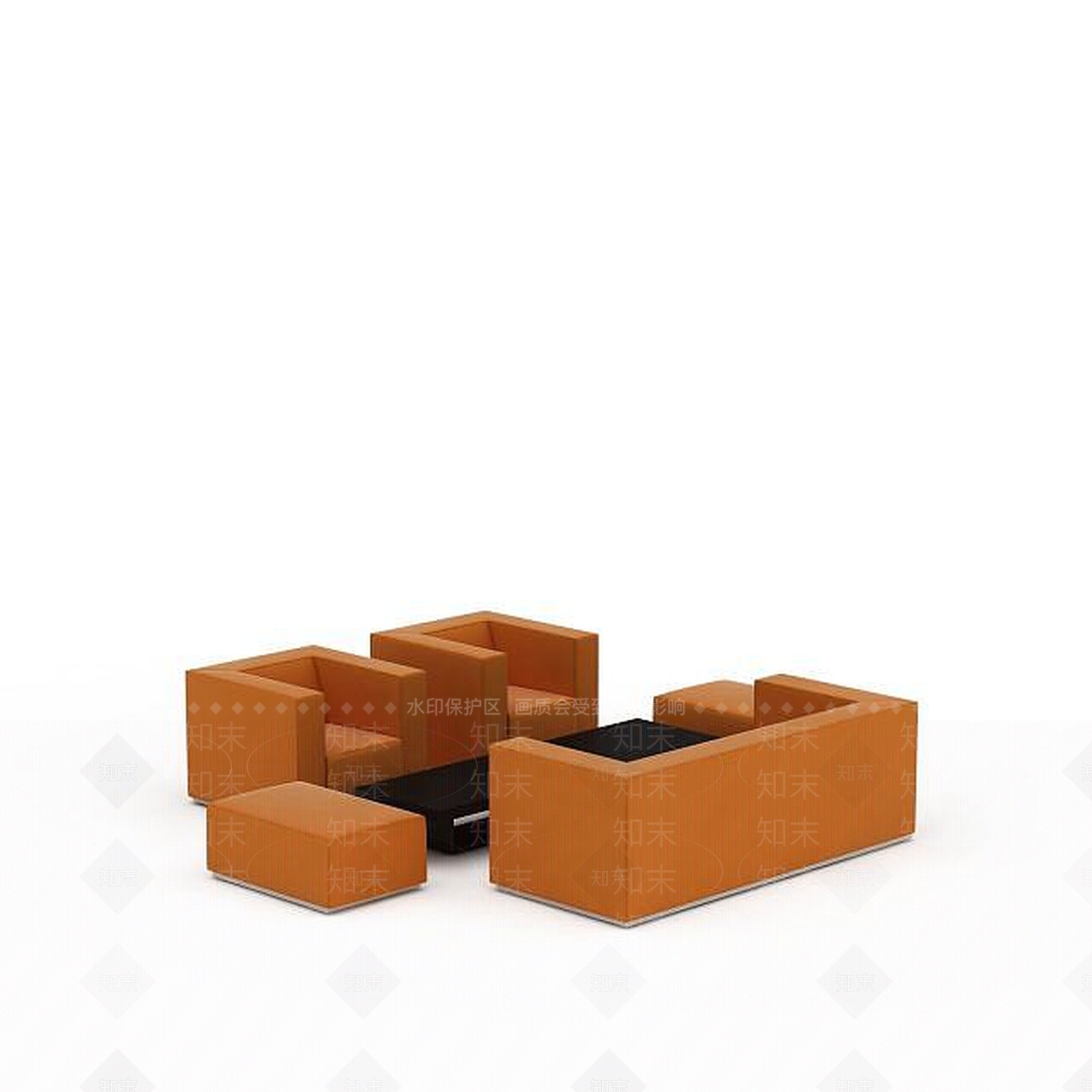 现代双人沙发3D模型下载【ID:1199207809】