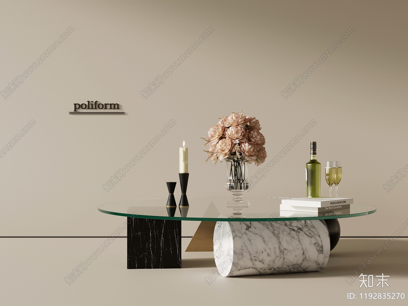 法式茶几3D模型下载【ID:1192835270】