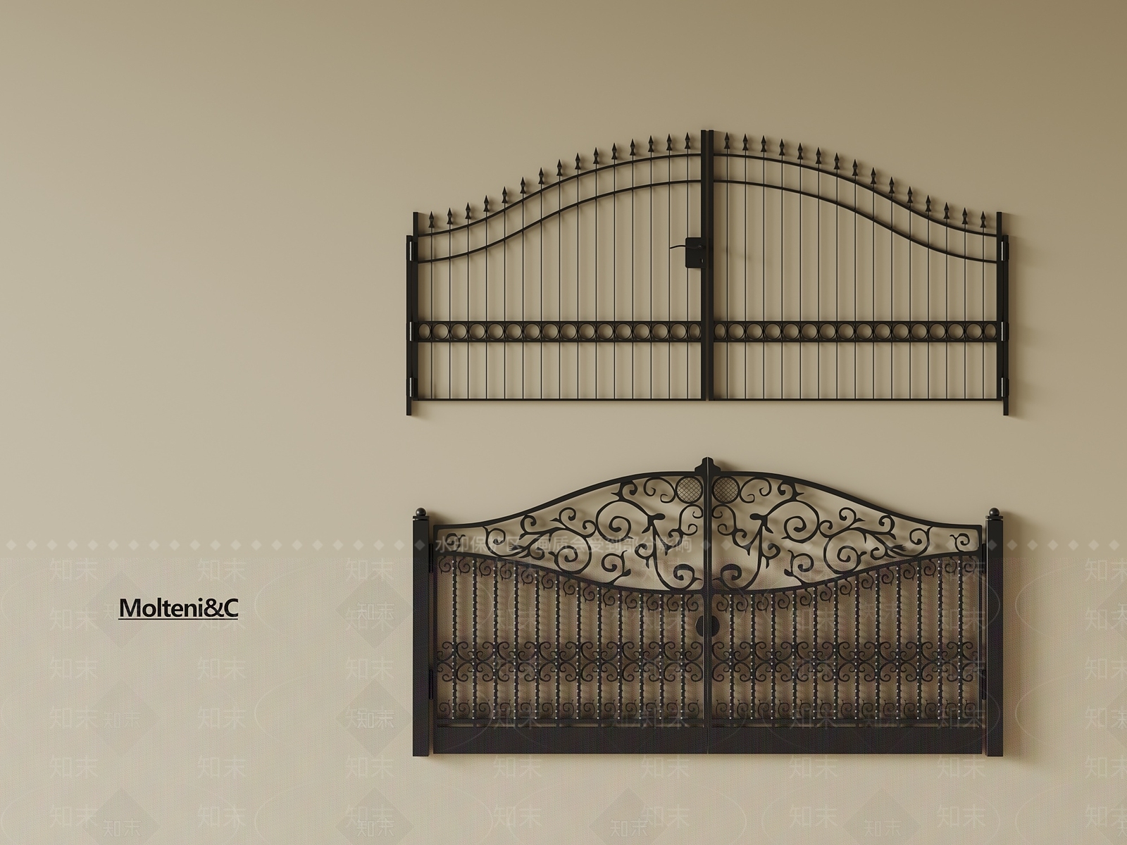 欧式双开门SU模型下载【ID:1192835292】
