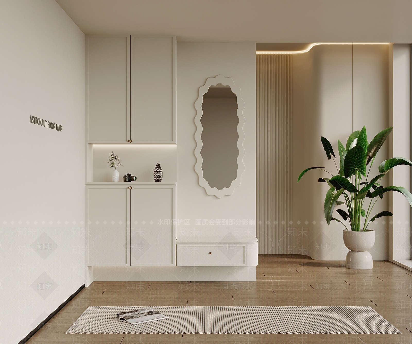 现代鞋柜3D模型下载【ID:1192835318】