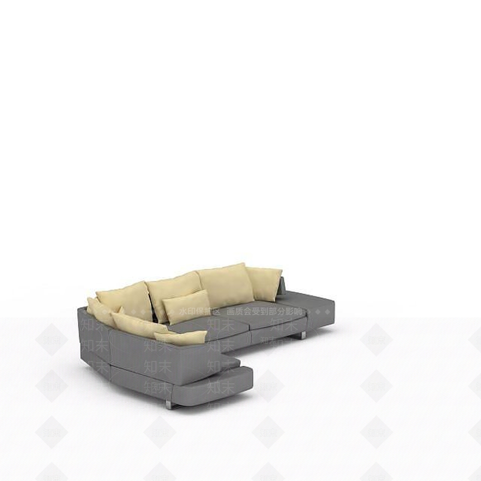 现代双人沙发3D模型下载【ID:1199199250】