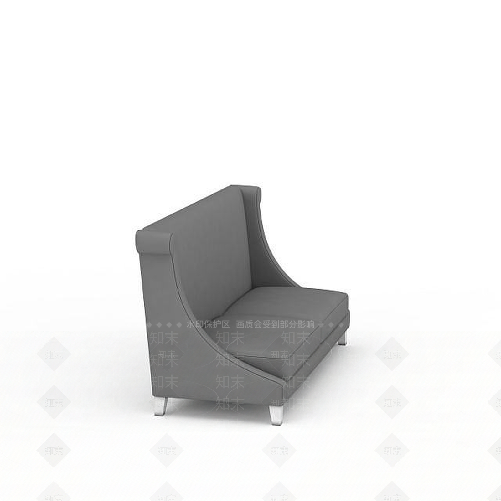 现代双人沙发3D模型下载【ID:1192836516】