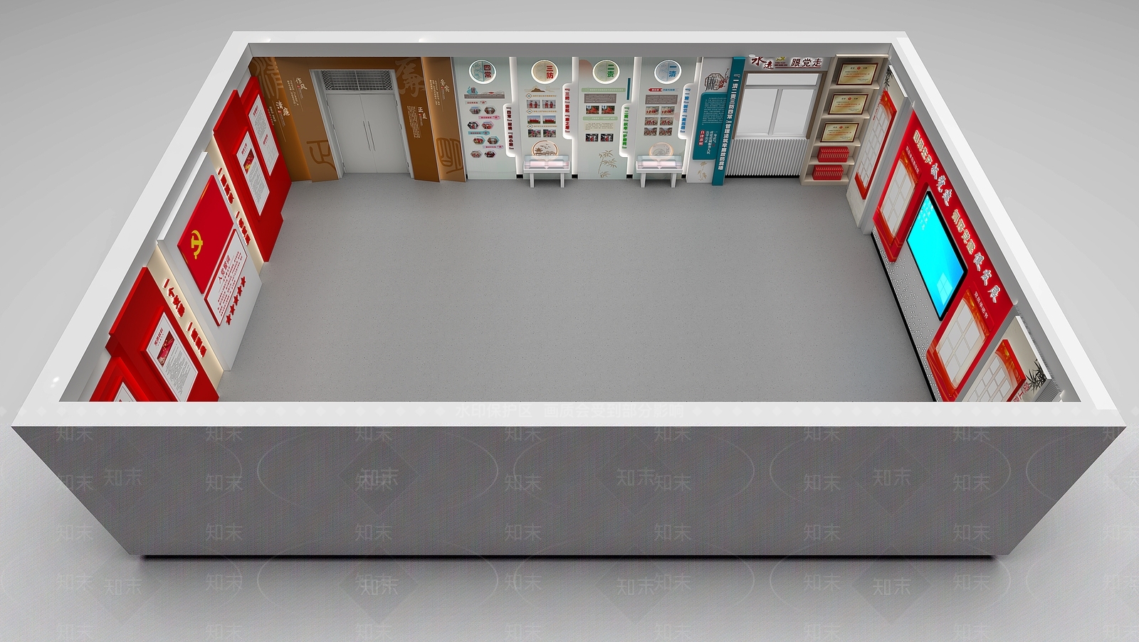现代活动室3D模型下载【ID:1192839361】