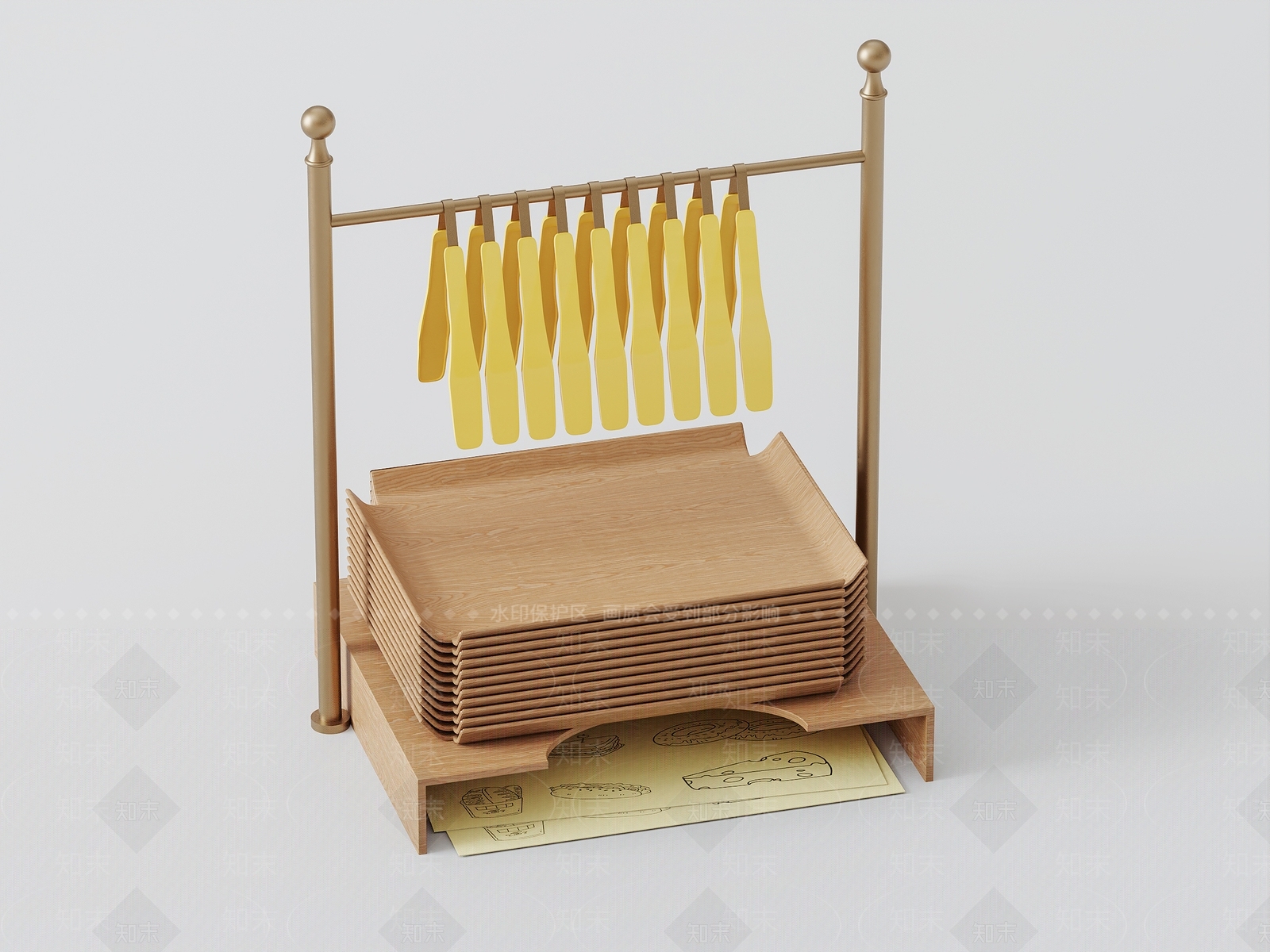 现代甜品面包店SU模型下载【ID:1192845243】