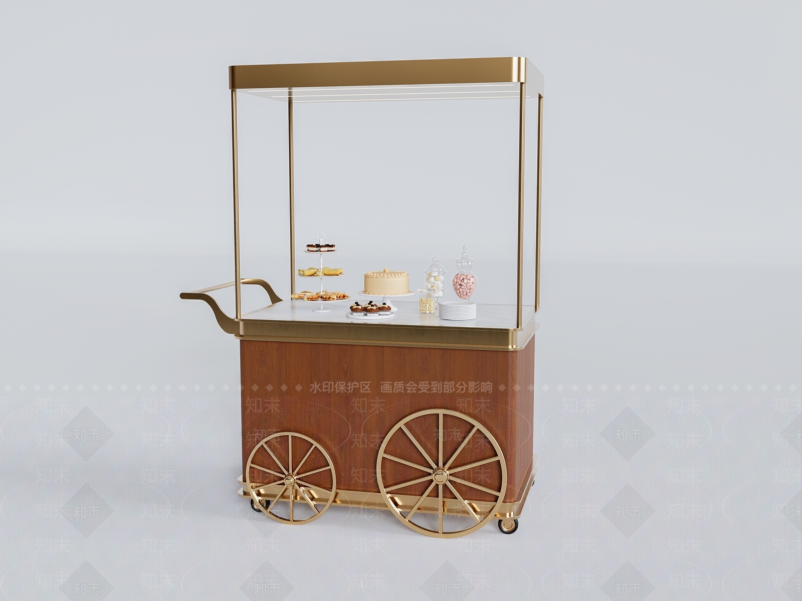 推车SU模型下载【ID:1192845510】