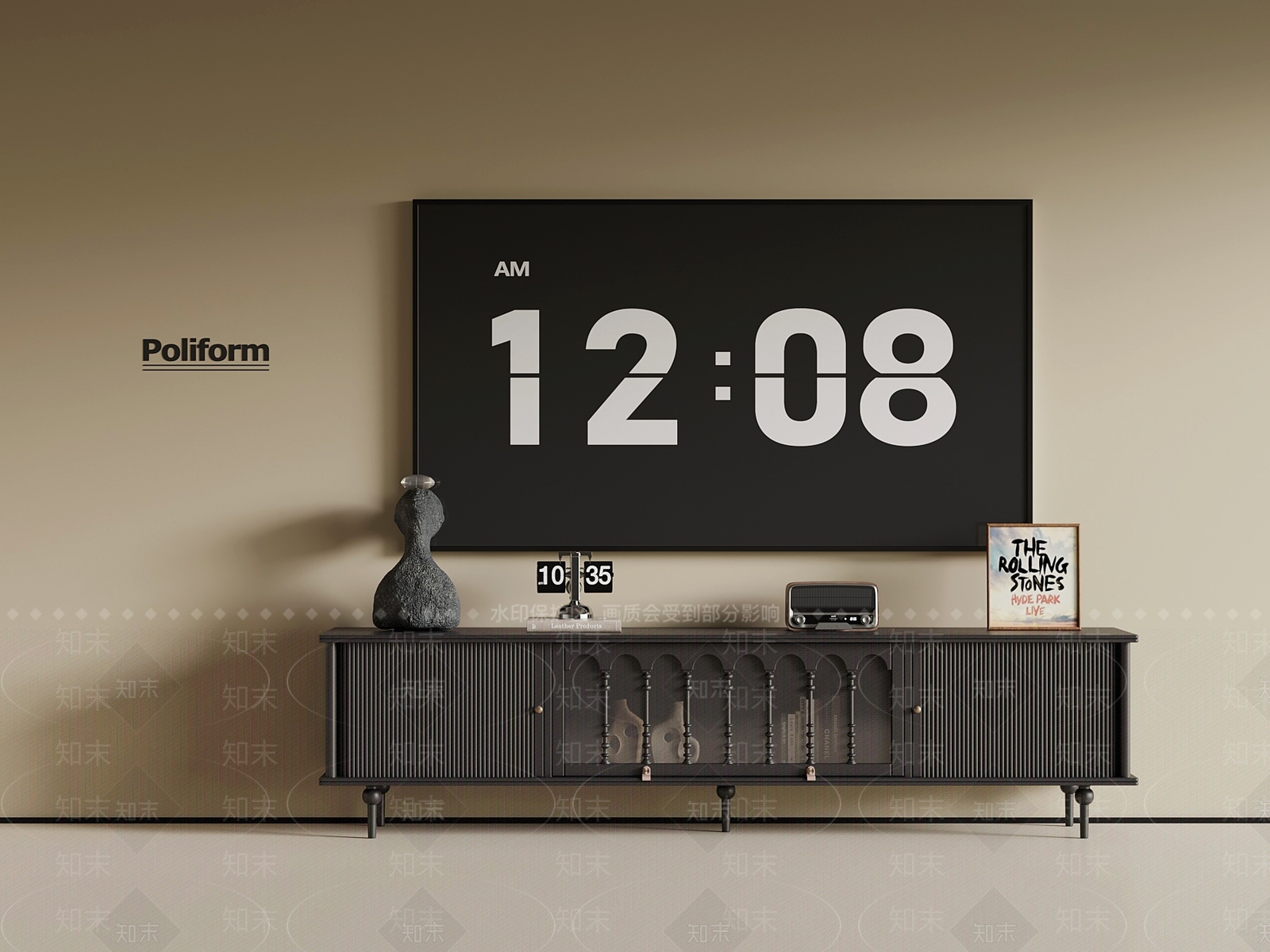 法式复古电视柜3D模型下载【ID:1192847719】