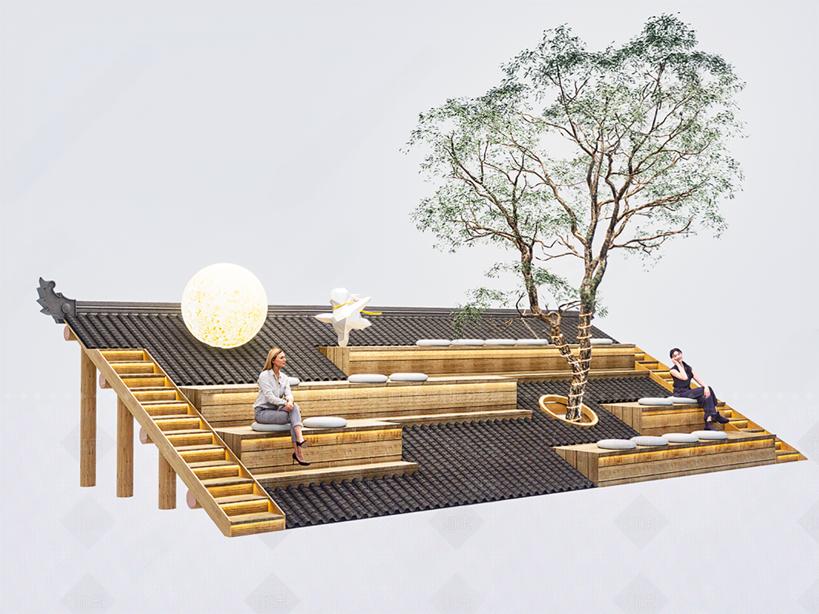 现代景观座椅3D模型下载【ID:1192849370】