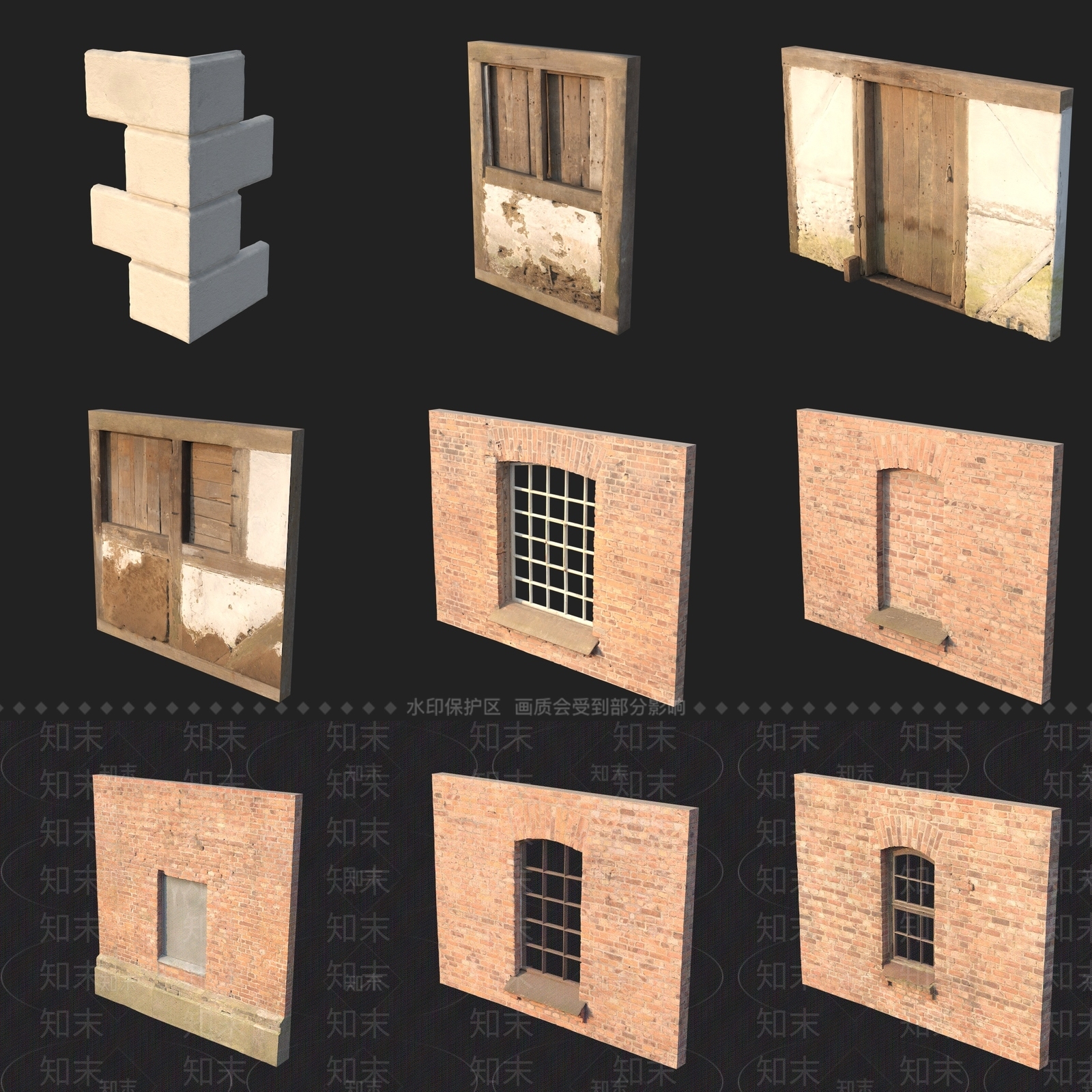 欧式门窗展厅3D模型下载【ID:1192850103】