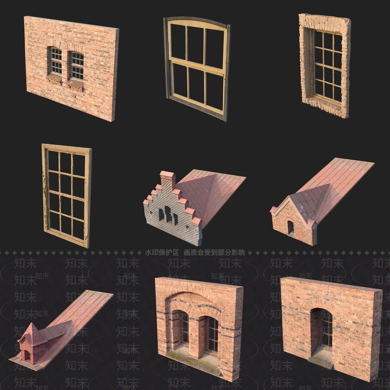 欧式门窗展厅3D模型下载【ID:1192850673】