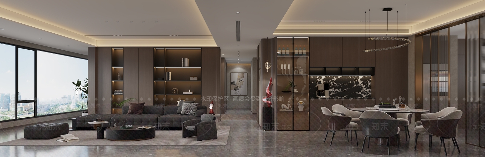 现代客餐厅3D模型下载【ID:1215117502】