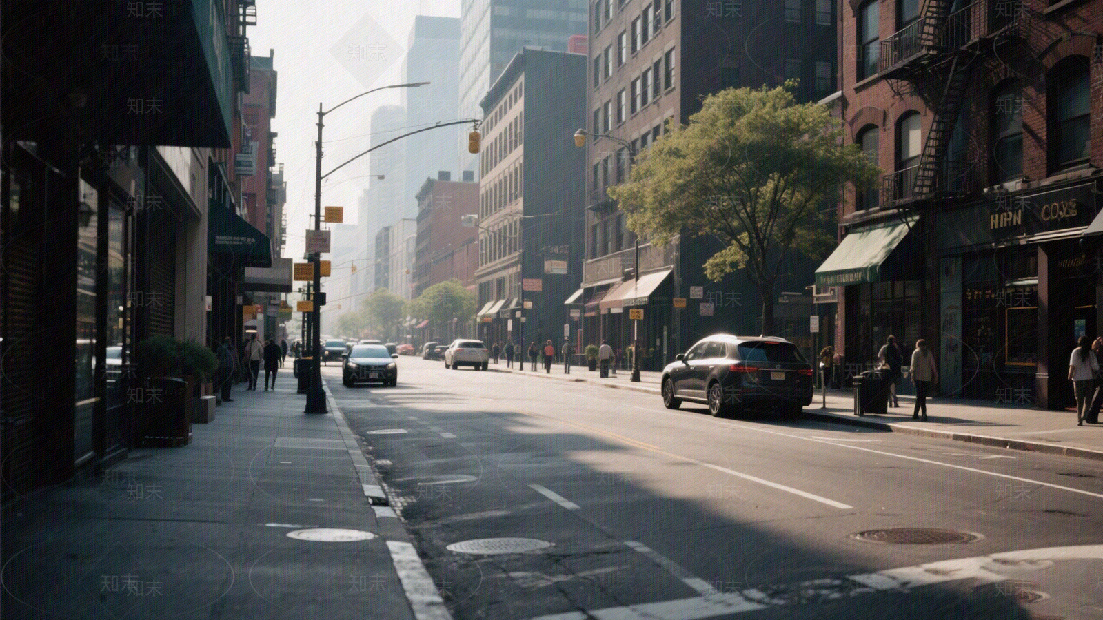 现代街道外景贴图下载【ID:1192852429】