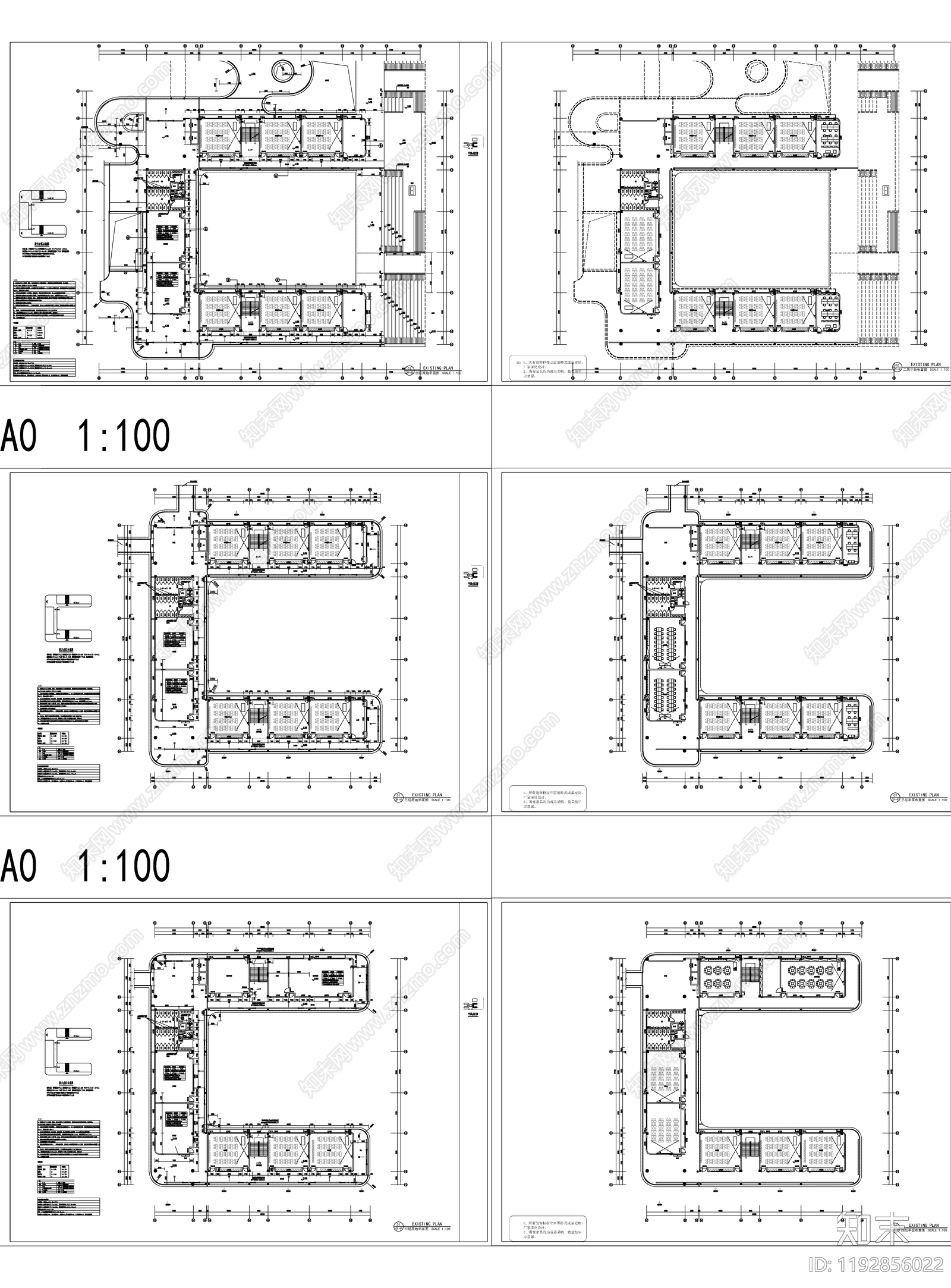 现代学校cad施工图下载【ID:1192856022】