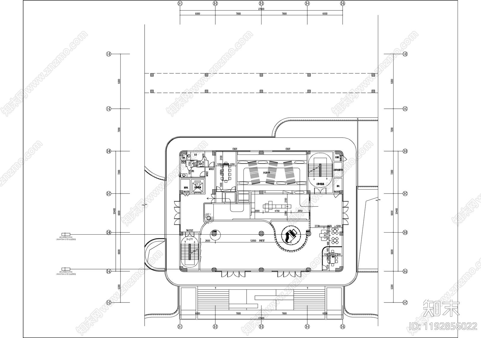 现代学校cad施工图下载【ID:1192856022】