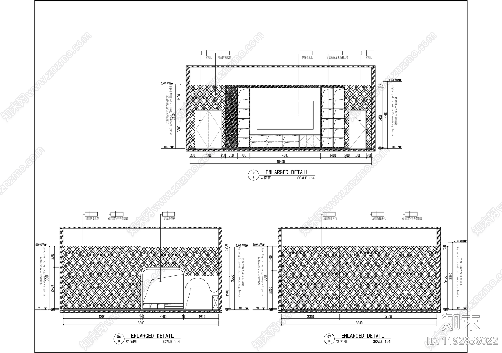 现代学校cad施工图下载【ID:1192856022】