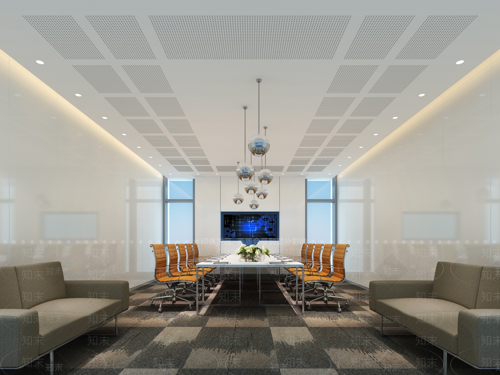 现代会议室3D模型下载【ID:1192855875】