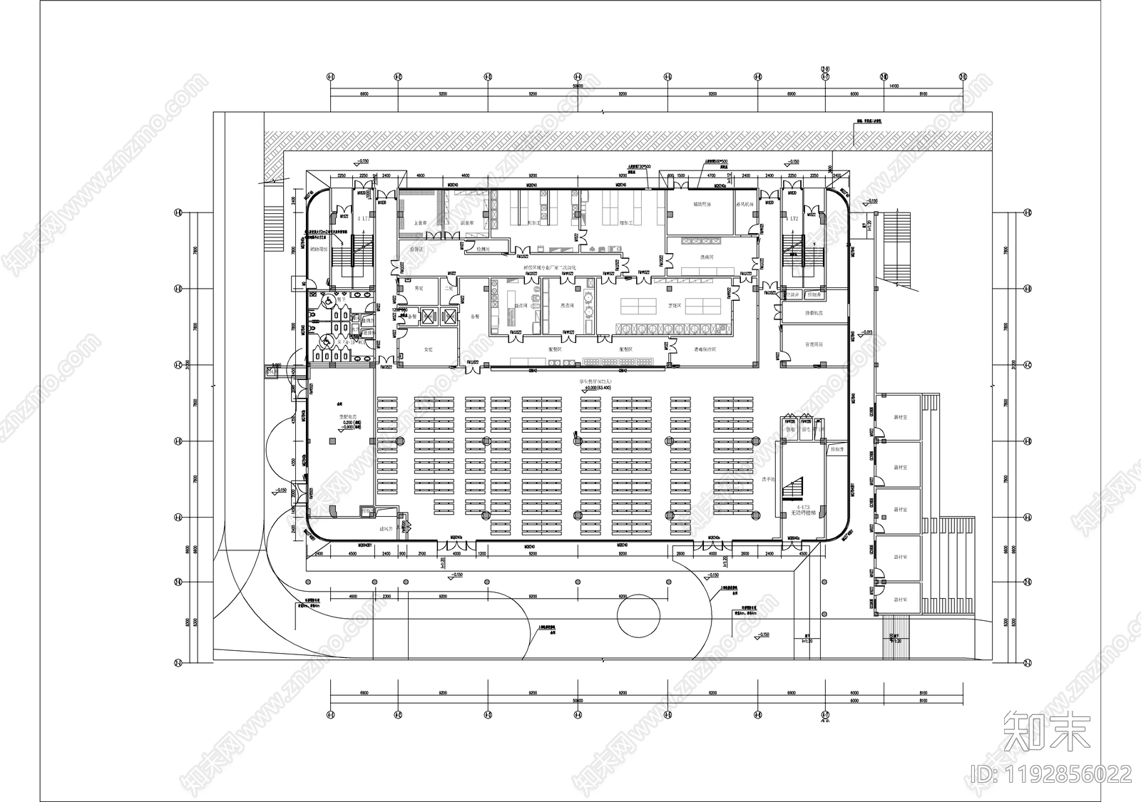 现代学校cad施工图下载【ID:1192856022】