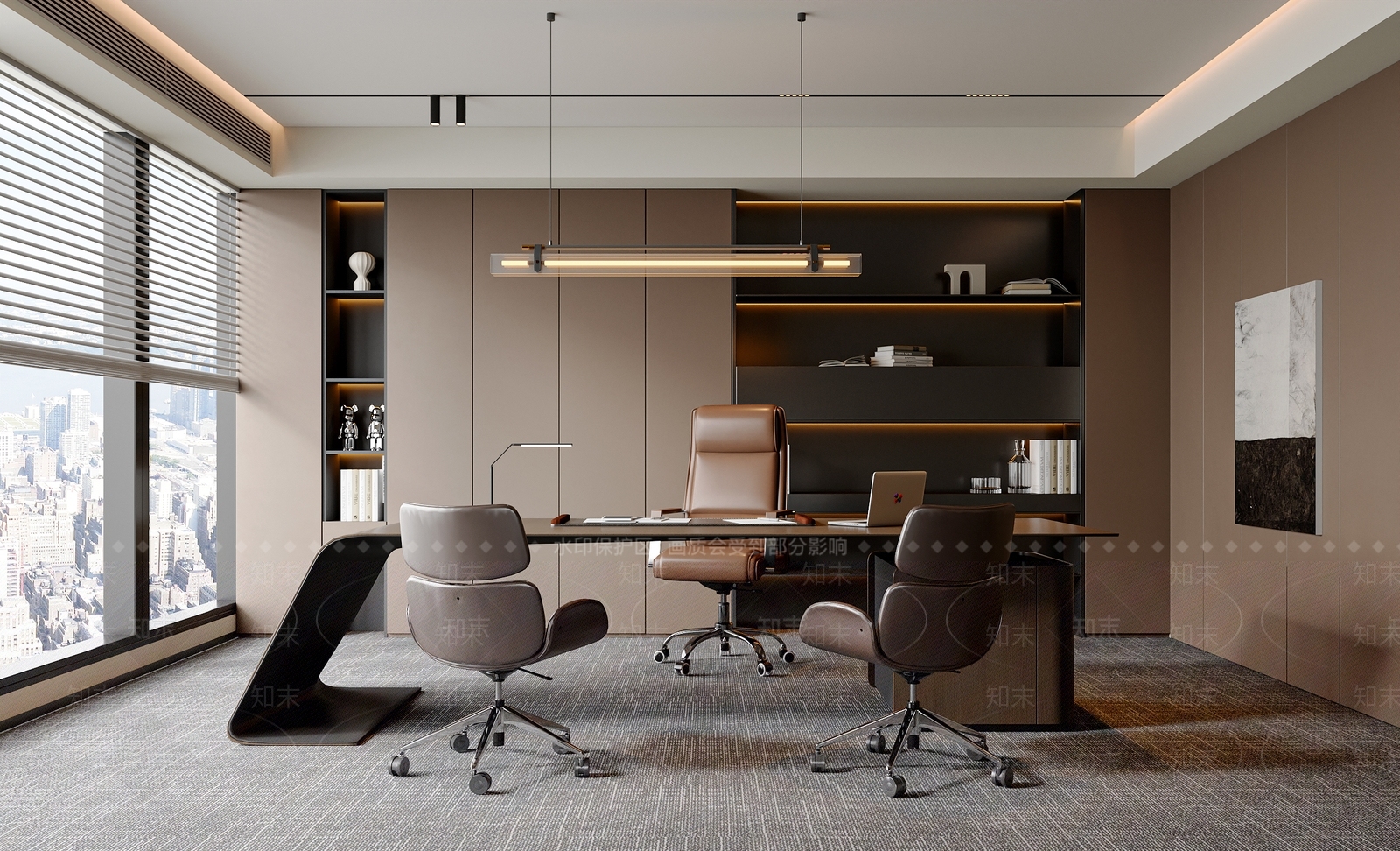 现代意式经理办公室SU模型下载【ID:1192856469】