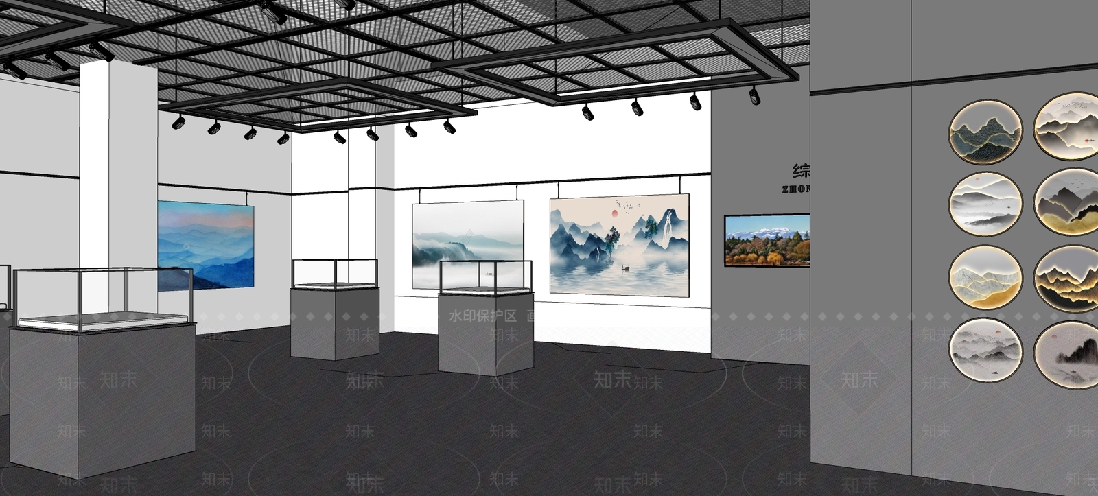 现代新中式博物馆SU模型下载【ID:1192857567】