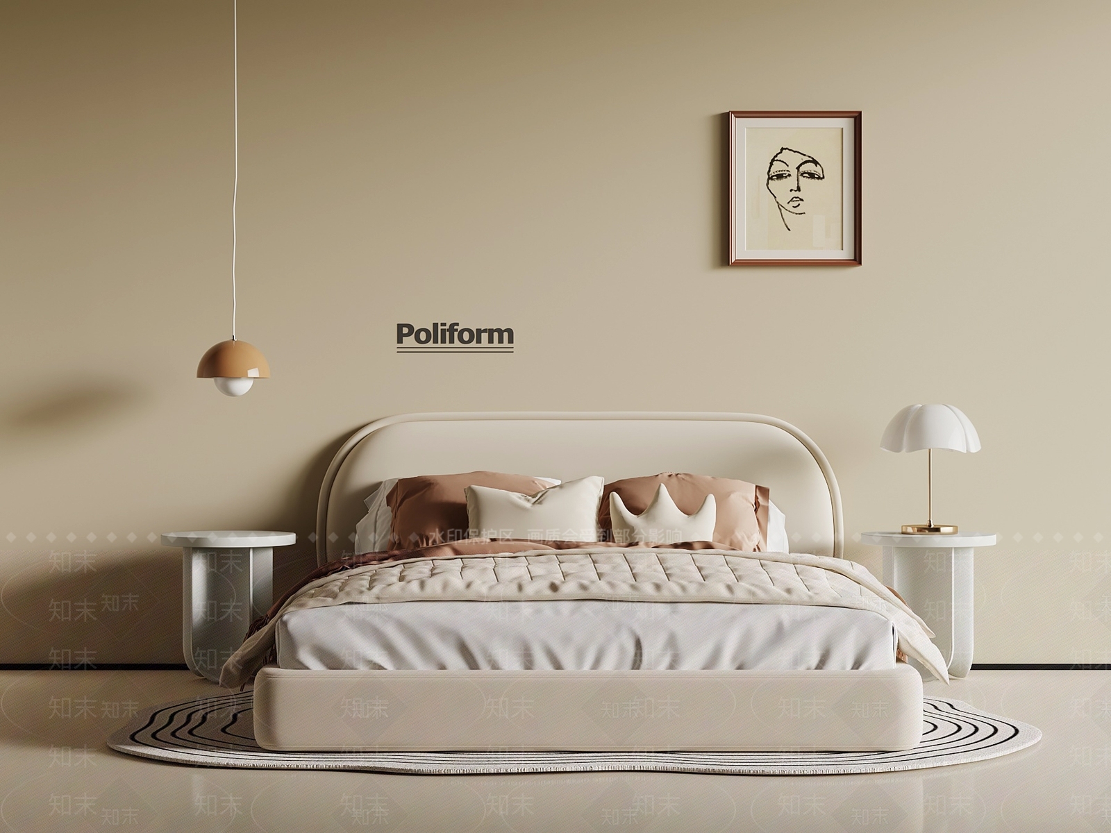 现代儿童床3D模型下载【ID:1192857703】