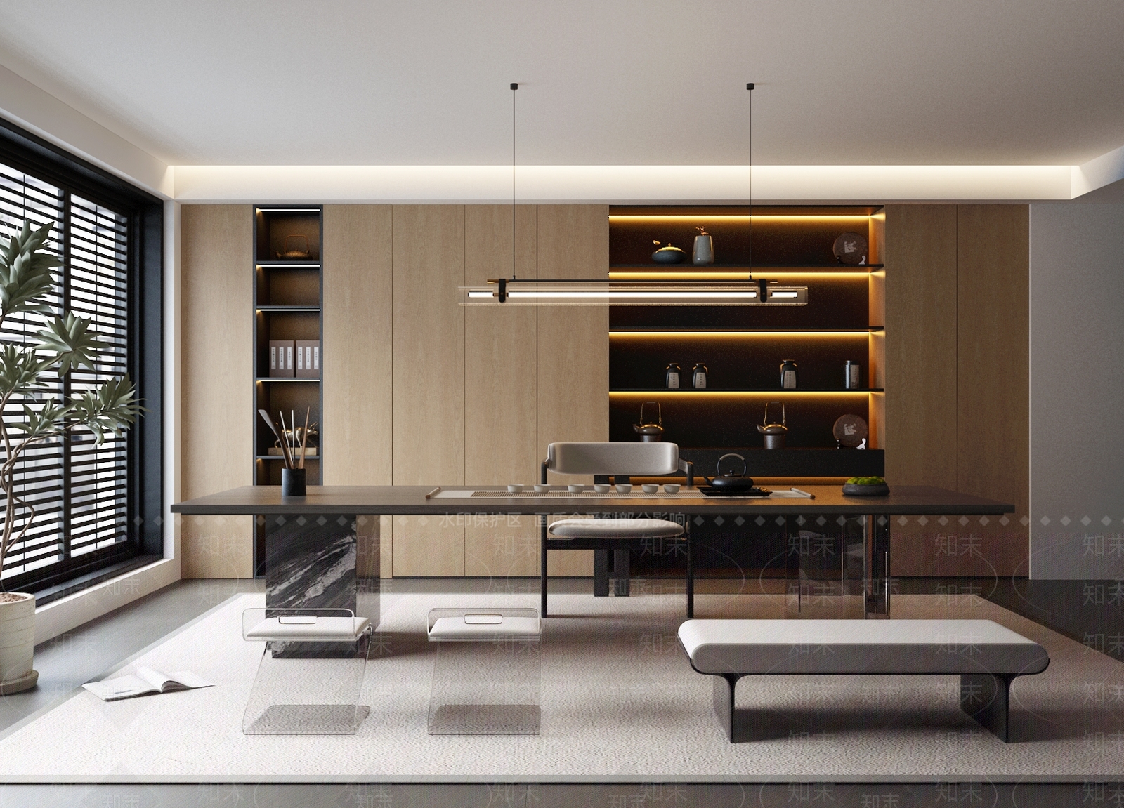 现代意式茶室3D模型下载【ID:1192861437】