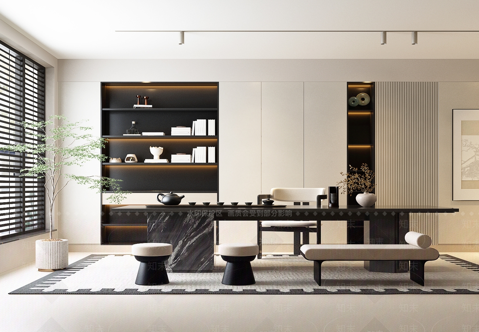 现代意式茶室SU模型下载【ID:1192870933】