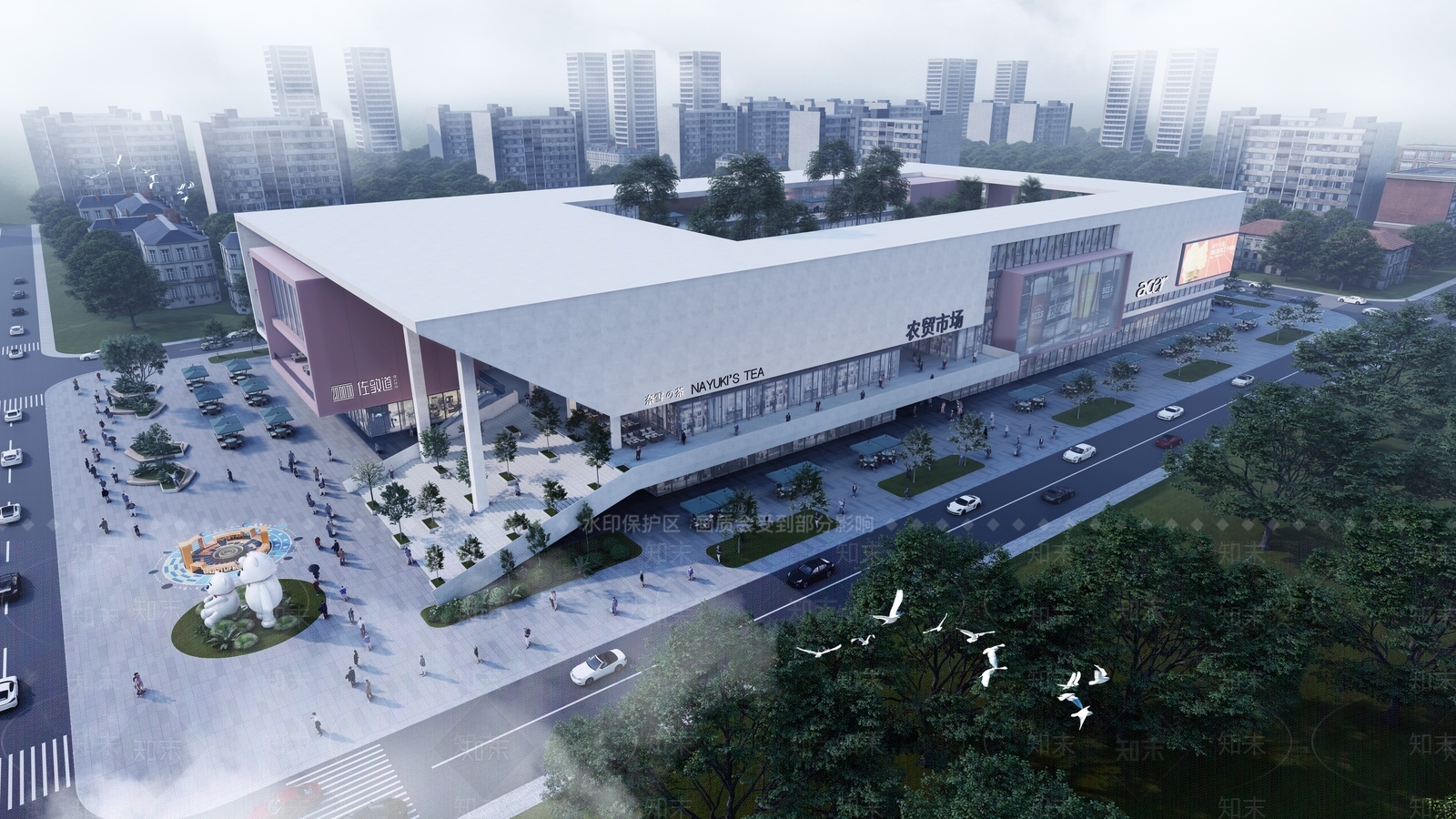 现代农贸市场SU模型下载【ID:1192872311】