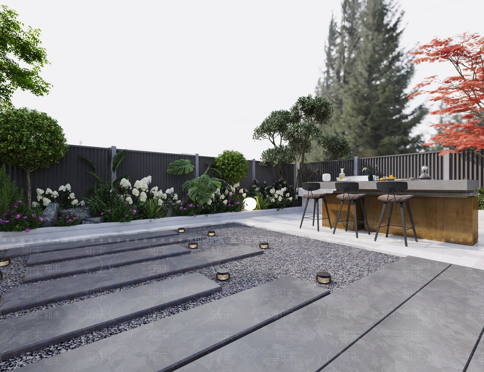 现代庭院3D模型下载【ID:1192876466】