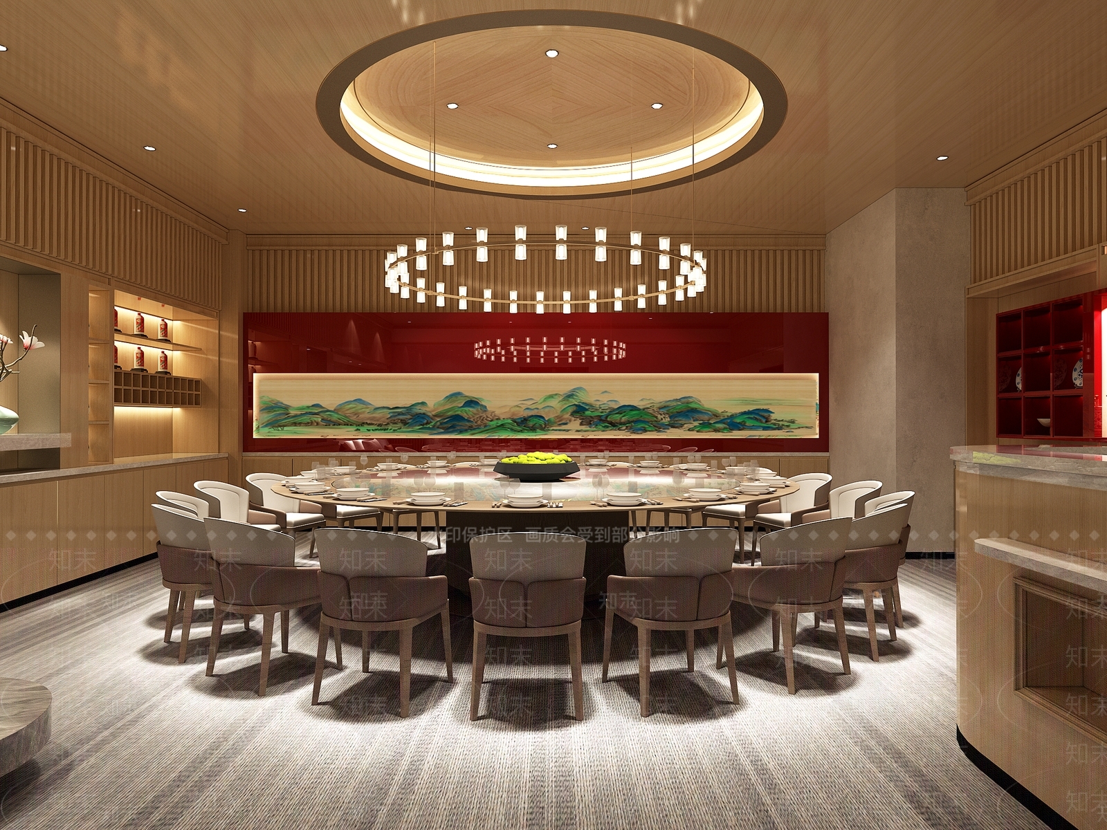 新中式现代包厢3D模型下载【ID:1192877858】