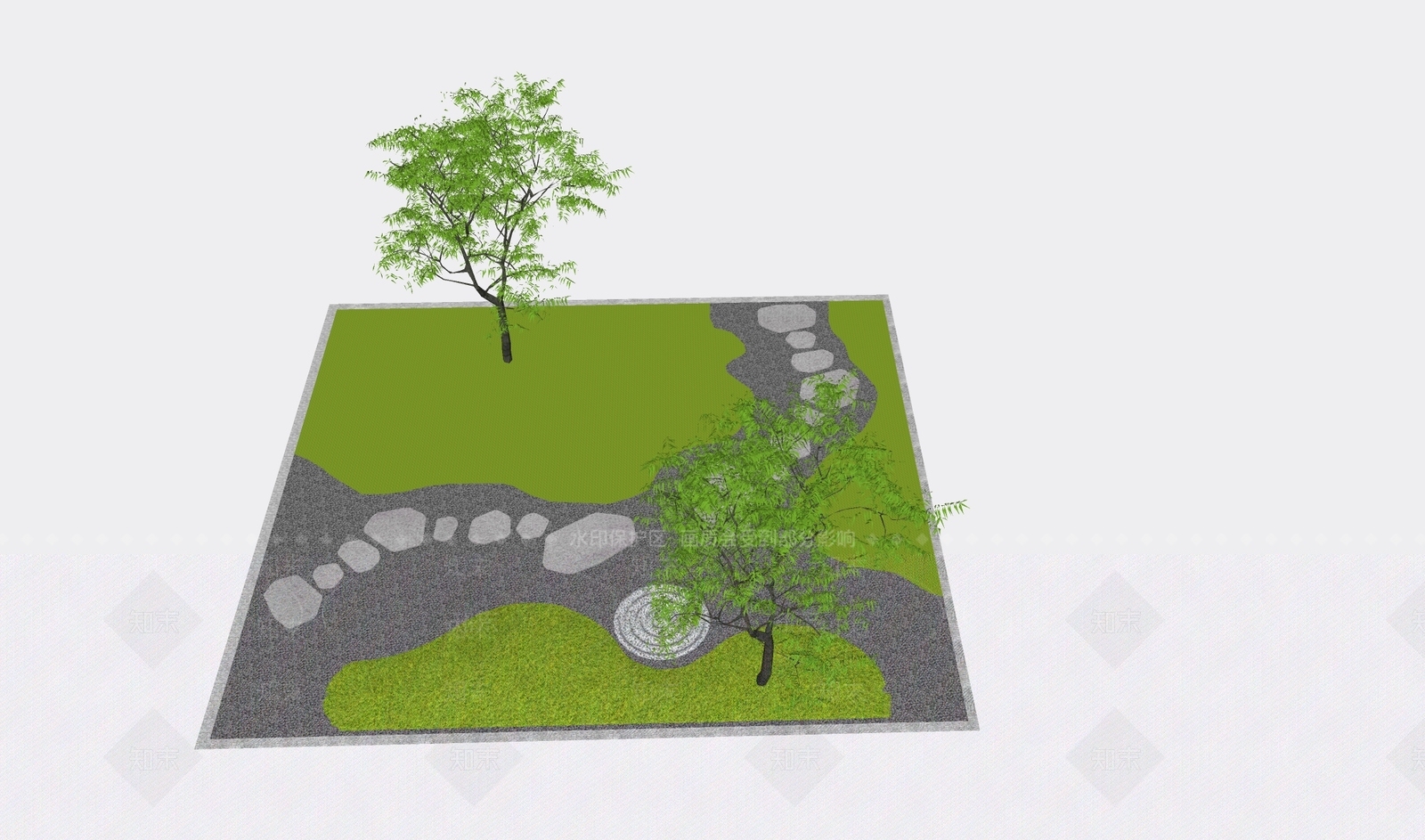 现代乡村庭院SU模型下载【ID:1192877657】