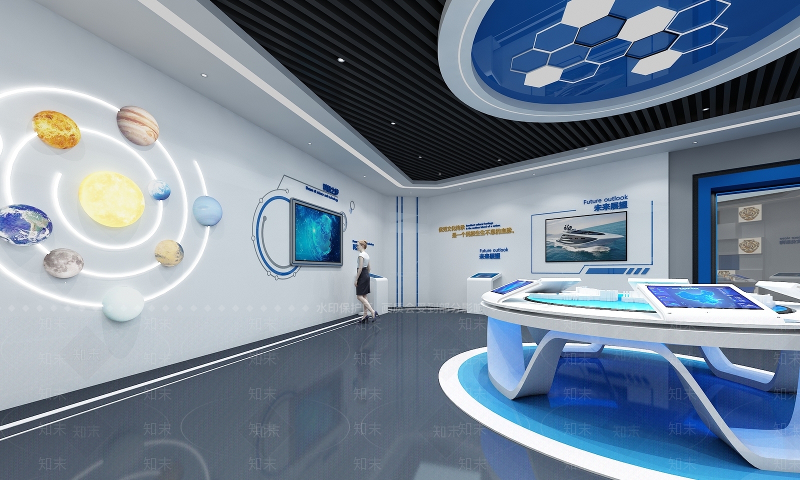 现代科技展厅3D模型下载【ID:1192878914】