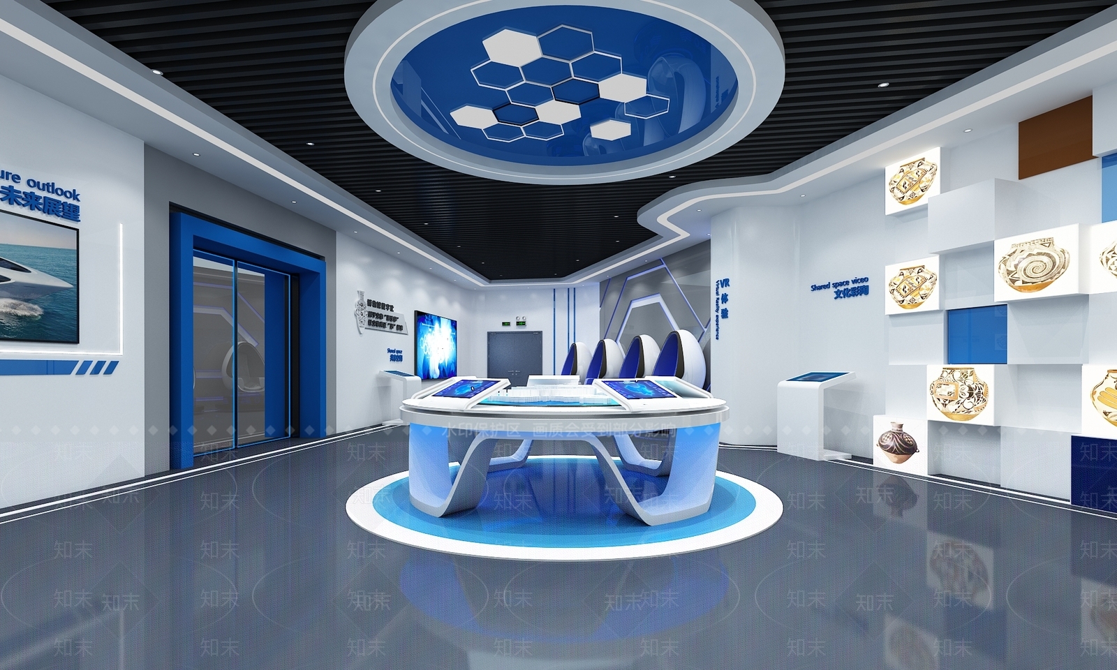 现代科技展厅3D模型下载【ID:1192878914】
