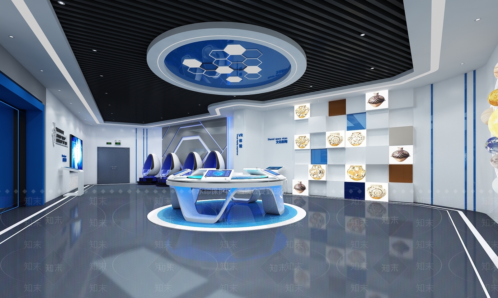 现代科技展厅3D模型下载【ID:1192878914】