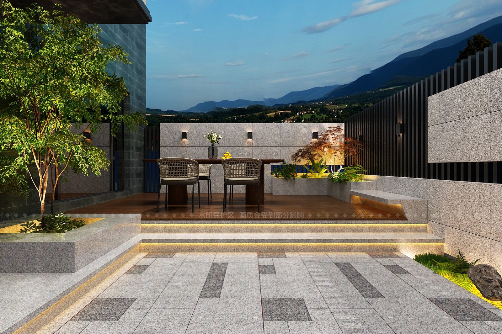 新中式阳台3D模型下载【ID:1192882298】