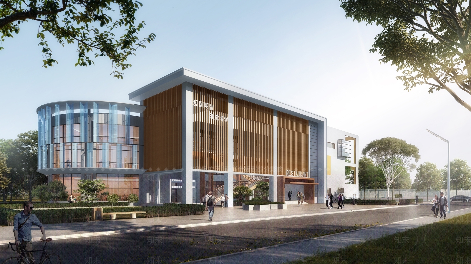 现代简约学校建筑SU模型下载【ID:1192879909】