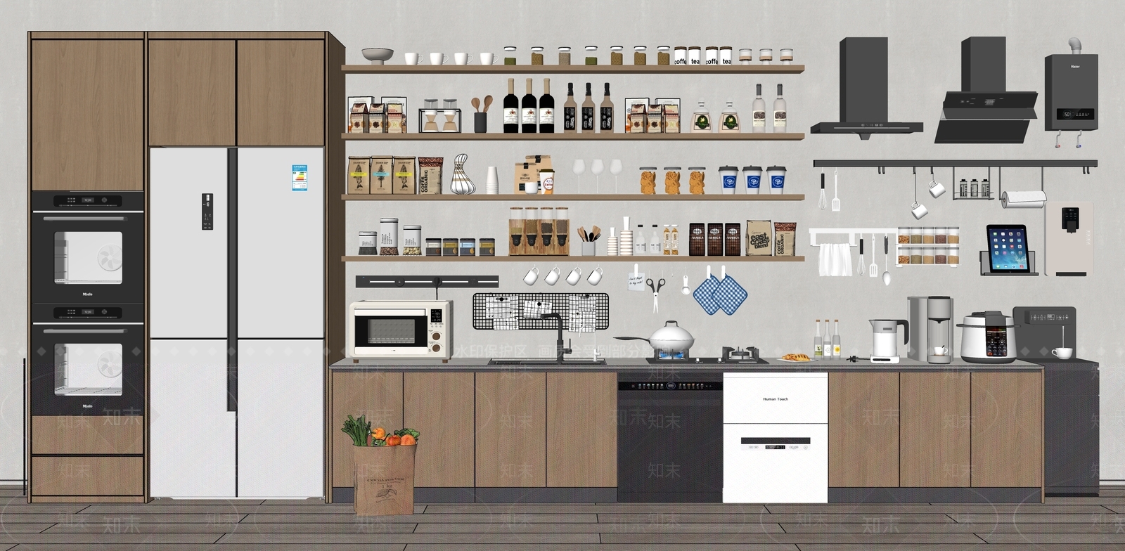 厨房用品组合SU模型下载【ID:1192883768】