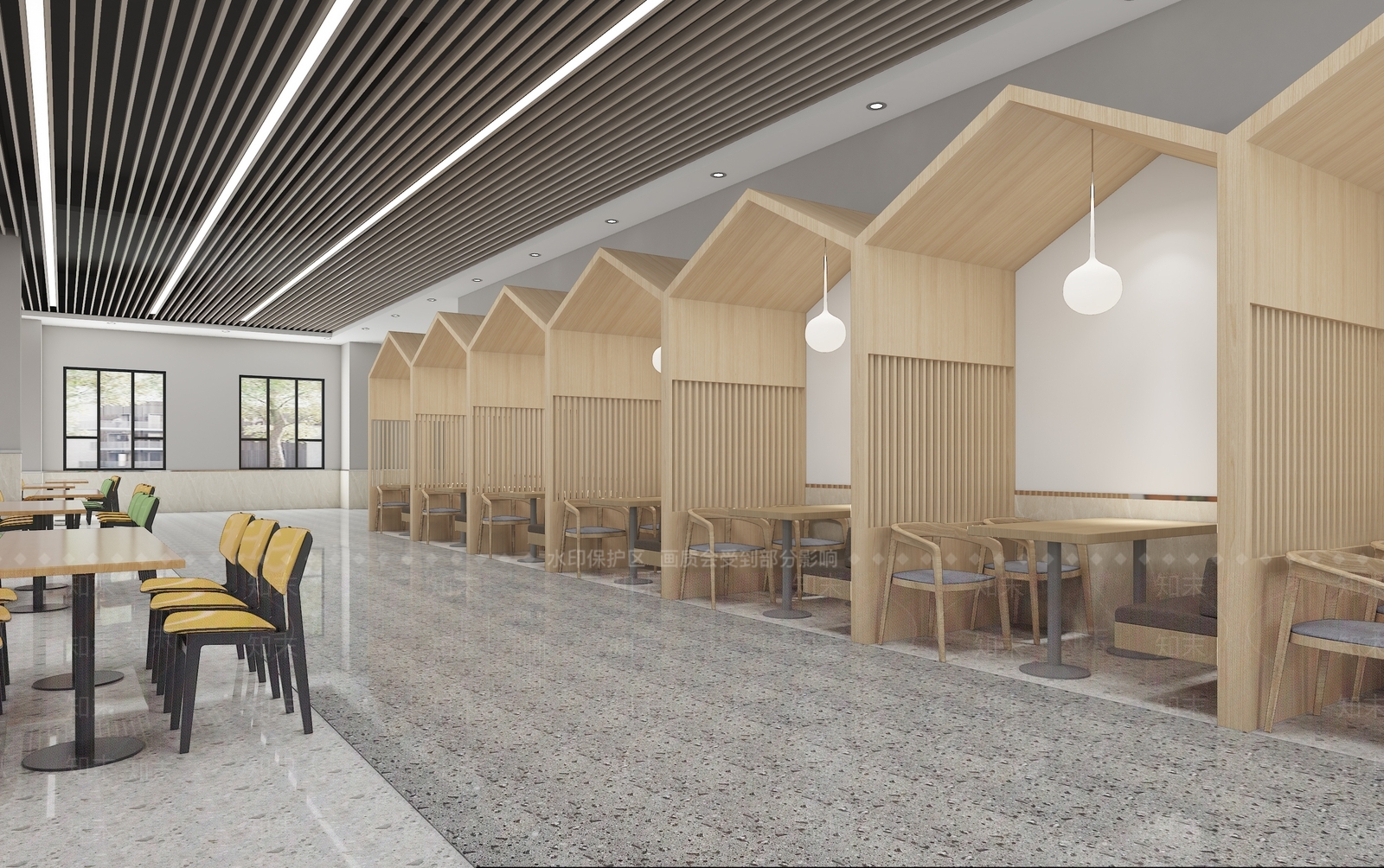现代自助餐厅3D模型下载【ID:1192887306】