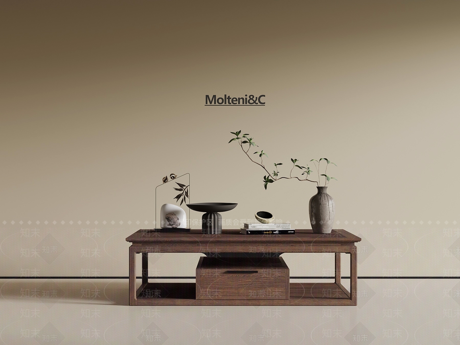 新中式茶几3D模型下载【ID:1192887495】