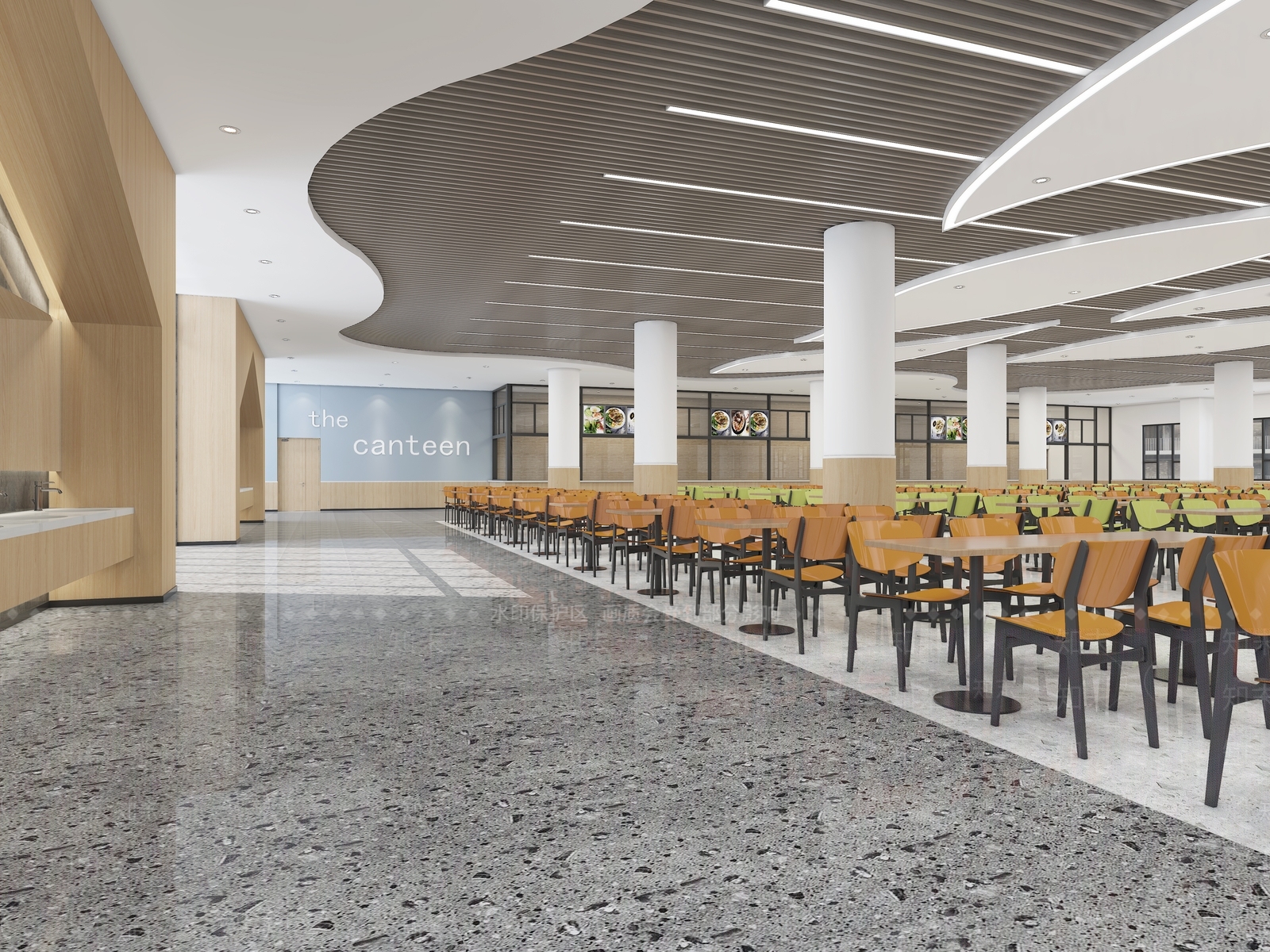 现代自助餐厅3D模型下载【ID:1192887659】
